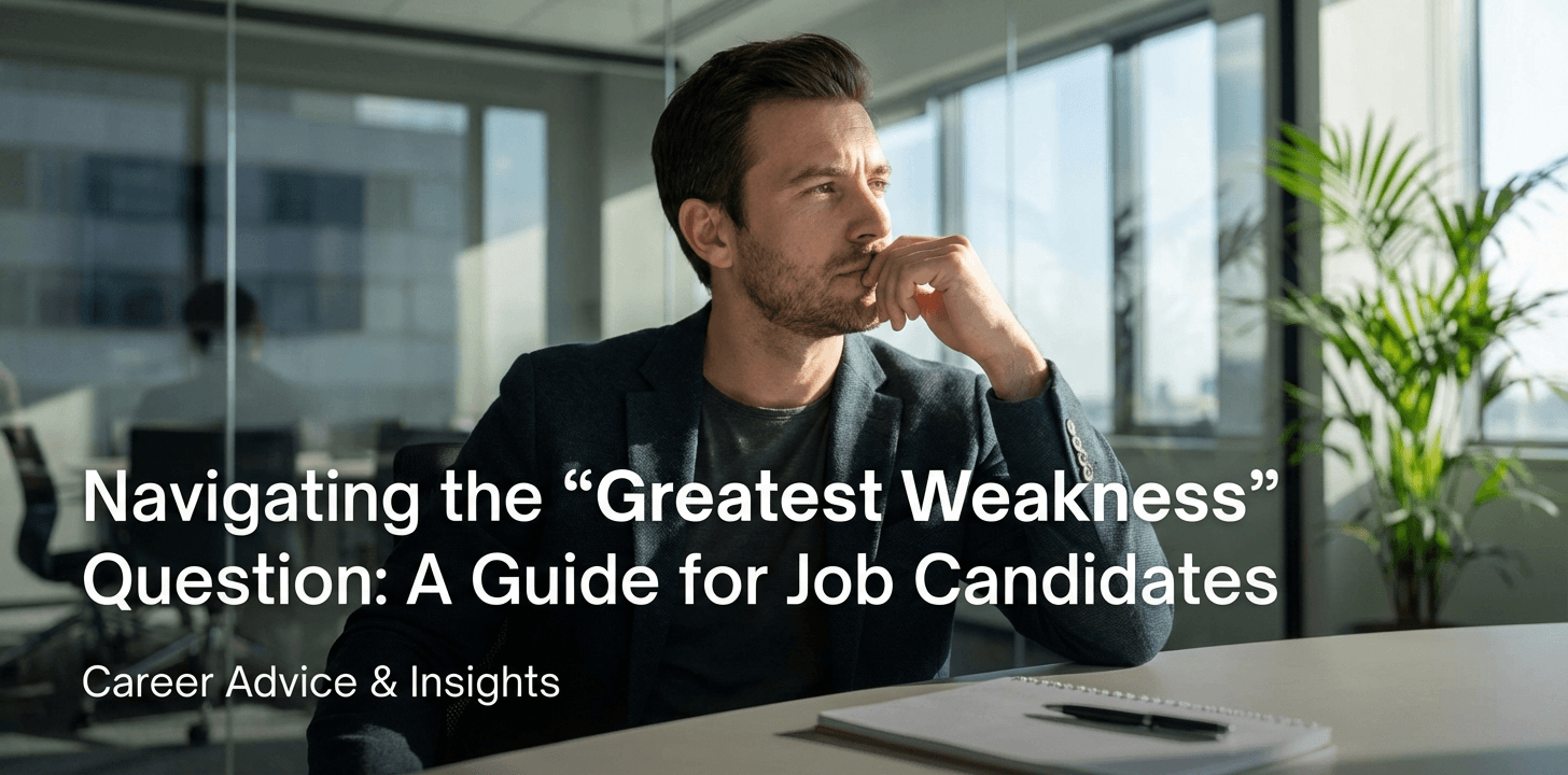 How to Answer 'What's Your Greatest Weakness?' Without Tanking Your Interview